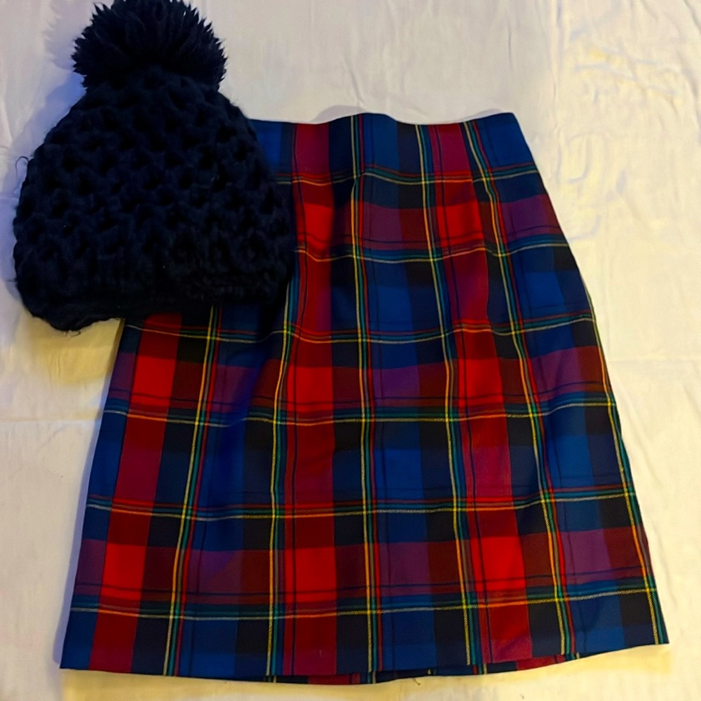 Vintage‎ Talbots Petites 100% Wool Plaid Aline Skirt